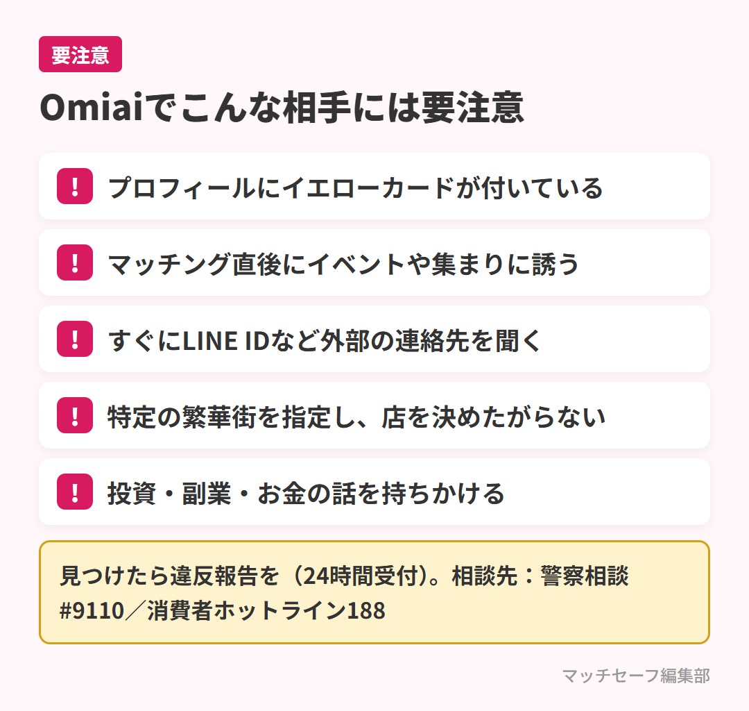 Omiaiで注意したい相手のチェックリスト